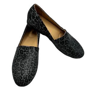 Dansko Larisa Grey Leopard Print Slip On Leather Flats Size 38 (7.5-8)